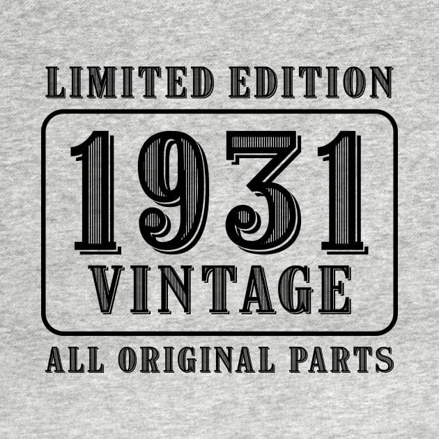 All original parts vintage 1931 limited edition birthday by colorsplash